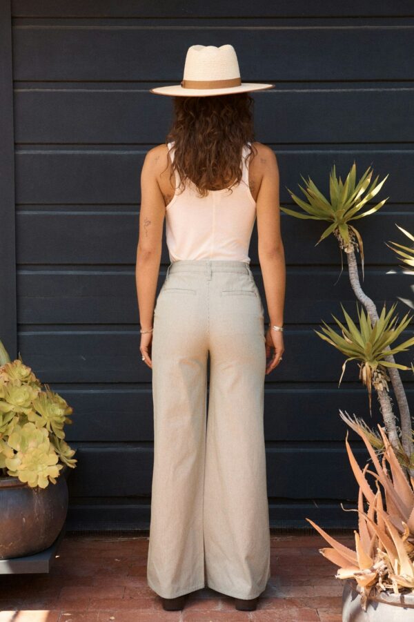 Victory Full Length Wide Leg Pant - Sea Kelp Stripe - Image 3